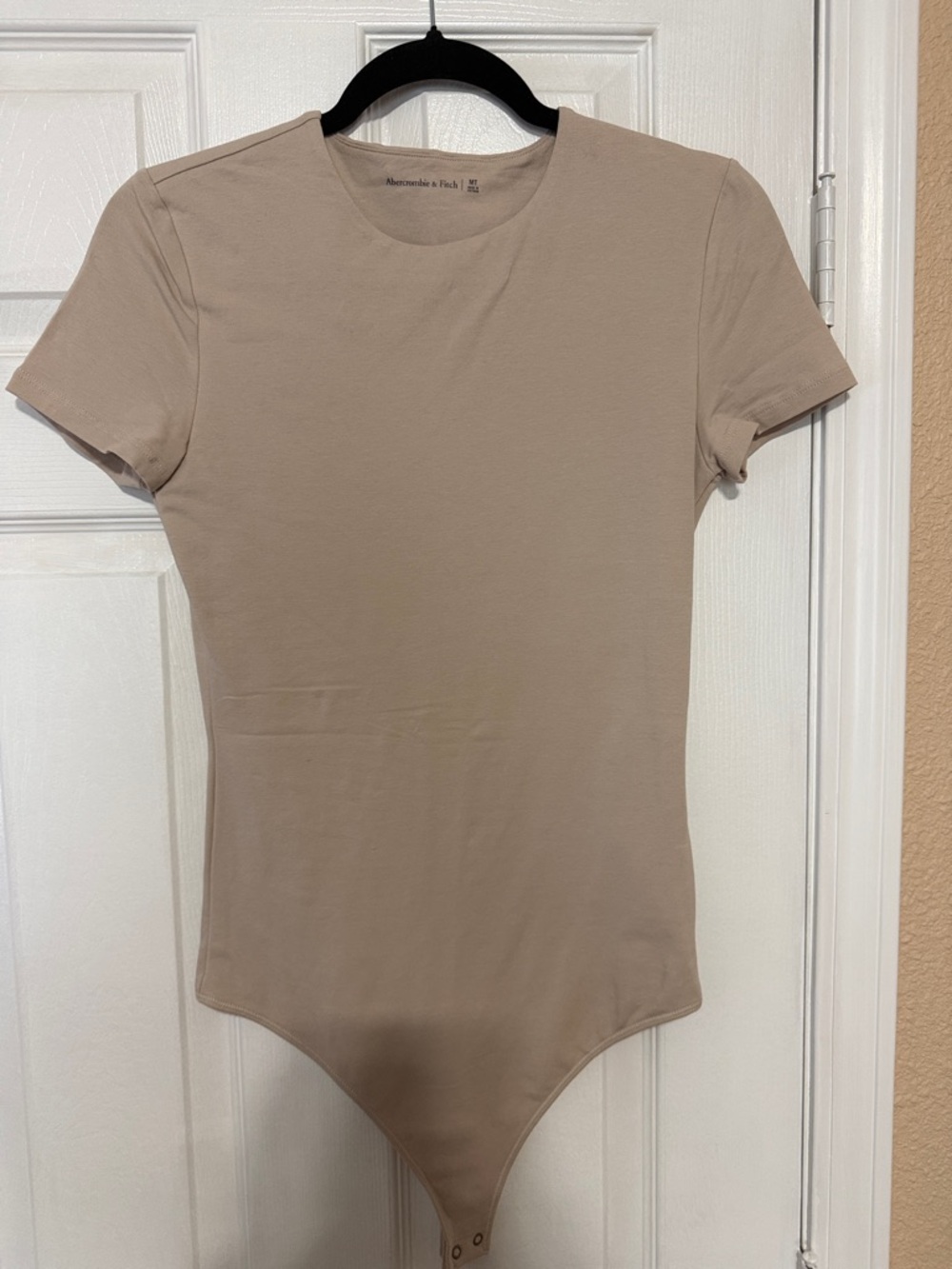 Abercrombie & Fitch Beige/Tan Short Sleeve Bodysuit